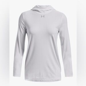NWOT Under Armour Women’s White Long-Sleeve Hooded Performance Top